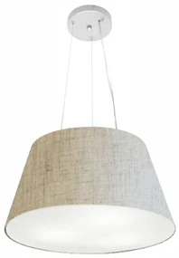 Pendente Cone Rustico Bege MJ-4001 Para Mesa de Jantar e Estar