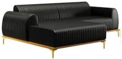 Sofá 265cm 4 Lugares com Chaise Esquerdo Pés Gold Molino B-159 Corano