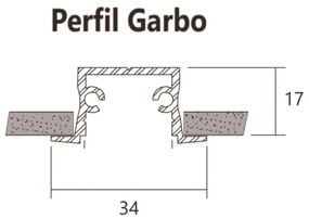 Junção Teto/teto Perfil Embutir Para Fita Led Garbo 10X10Cm | Usina 30... (BT - Branco Texturizado)