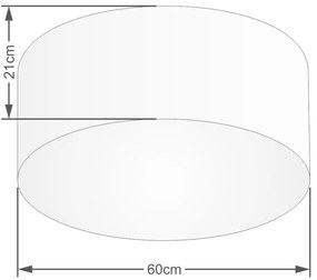 Plafon Para Sala TV Cilíndrico TV-3013 Cúpula Cor Preto