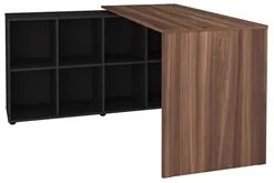 Conjunto Escritório Home Office 4 Peças Nil A06 Ipê/Preto - Mpozenato