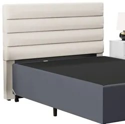 Cabeceira com Base para Cama Box Casal 138x188cm Hit ID5 Linho Cru/Sue