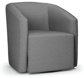 Poltrona Decorativa Base Giratória Stella Max Linho D03 - D'Rossi - A26 Grafite