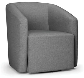 Poltrona Decorativa Base Giratória Stella Max Linho D03 - D'Rossi - A26 Grafite