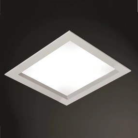 Embutido Ayla 38X38Cm Led 24,4W Bivolt | Usina 19045/38 (BT - Branco Texturizado, 3000k)