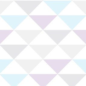 Adesivo triângulo azul rosa cinza e branco