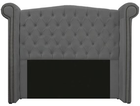 Kit Cabeceira e Calçadeira Veneza 160 cm Queen Size Suede Cinza - ADJ Decor