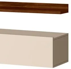 Bancada Suspensa e Prateleira 99cm Slat M20 Palisandro/Off - Mpozenato