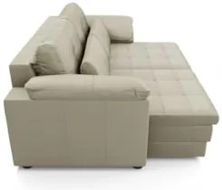 Sofá Retrátil 2 Lugares Para Sala 175cm Dijon Couro Creme S07 - Mpozen