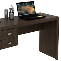 Mesa para Escritório 02 Gavetas ME4123 Rústico - Tecno Mobili