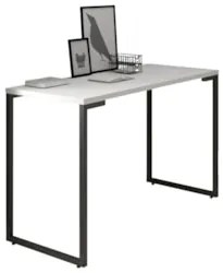 Mesa Escritório 120cm Estilo Industrial New Port  M24 Branco - Mpozena