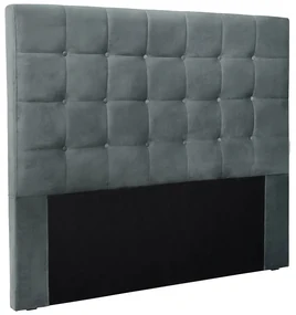 Cabeceira Cama Box Queen 160 cm Verona Veludo Cinza S04 - D'Rossi