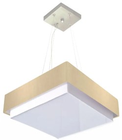 Lustre Para Sala de Jantar Vivare Md-4404 Cúpula em Tecido 50x50cm