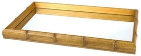 Bandeja Bambu Com Espelho 46x26x4cm 11611 Woodart