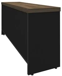 Conjunto Escritório 3 Peças Mesa 158cm Corp A06 Charuto/Preto - Mpozen