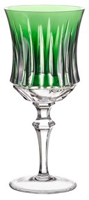 Taça de Cristal Lapidado p/ Vinho Tinto 19 - Verde Escuro  Verde Escuro