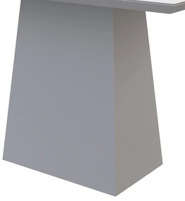 Mesa de Jantar Retangular Tampo com Vidro Ester 160 cm Off White - D'Rossi