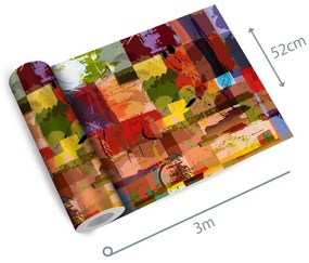 Papel de Parede Geométrico Abstrato Multicolor
