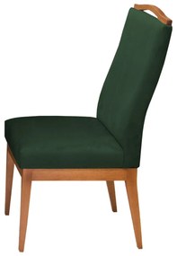 Conjunto 4 Cadeiras Decorativa Lara Aveludado Verde