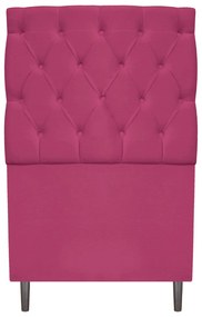Kit Cabeceira e Calçadeira Liverpool 90 cm Solteiro Corano Pink - ADJ Decor