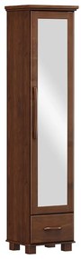 Sapateira Decorativa Henry Madeira 1 Porta com Espelho Café G74 - Gran Belo