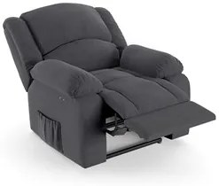 Poltrona do Papai Reclinável Pietra Power Touch Massagem FH9 Veludo Ci