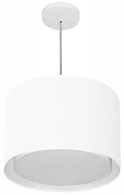 Lustre Pendente Cilíndrico Duplo Vivare Md-4286 Cúpula em Tecido 40x30cm - Bivolt