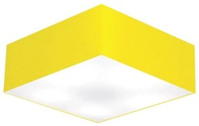 Plafon de Sobrepor Quadrado SP-3002 Cúpula Cor Amarelo