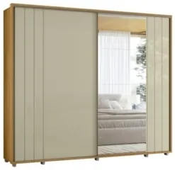 Guarda Roupa Casal 278cm Com 2 Portas Mya Opala/Cumaru Z10 - Mpozenat