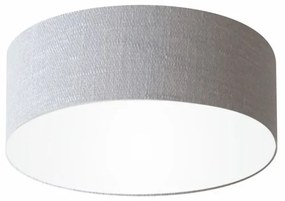 Plafon Cilíndrico Md-3046 Cúpula em Tecido 35x12cm Rústico Cinza - Bivolt