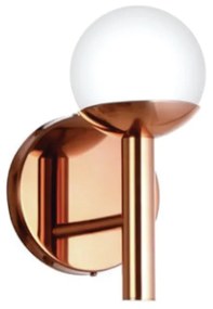 Arandela Globo Vertical 12X16X24Cm Metal E Globo Ø10Cm 01Xg9 |Old Arti... (ONIX, CLEAR (TRANSPARENTE))