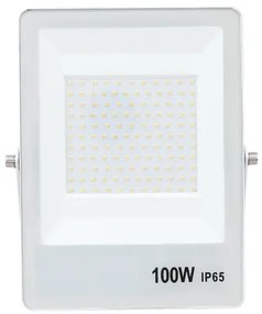 Projetor Led Ultrafino Aluminio 100W 120 6500K Ip65 - BRANCO