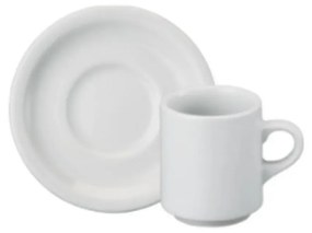 Xicara Café Com Pires 90Ml Porcelana Schmidt - Mod. Arizona 050