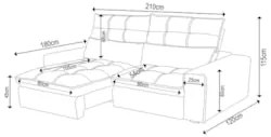 Sofá Retrátil Reclinável 3 Lugares 210cm Damy F05 Veludo Bordô - Mpoze