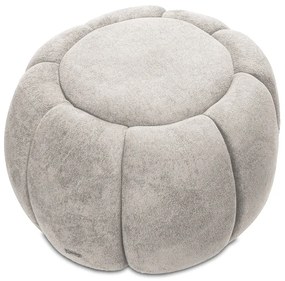 Puff Redondo Orgânico para Sala Cloud Bouclê E03 - D'Rossi - Cinza claro