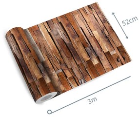 Papel de parede adesivo madeira