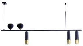 Pendente Retangular Tubo 120X09X56Cm Metal 05Xmr11 |Old Artisan Pd-552... (CAFÉ)