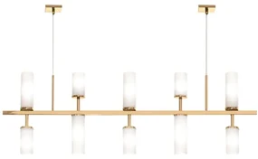 Pendente Fence Vidro Tubo Assimetrico 110X05X32Cm 10Xg9 - Old Artisan... (GRAFITE / COBRE BRILHO)