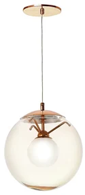 Pendente Esfera Ø25X27Cm Metal E Vidro 1 X G9 Globo Ø25Cm / Ø10Cm|Old... (CHAMPANHE, CLEAR)
