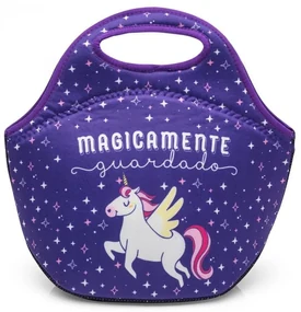 Lancheira Bolsa Unicórnio - Roxo