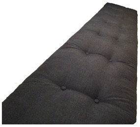 Colchonete Futon Dobravel Enrolavel 140X45X13Cm Orthovida (Preto)