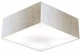 Plafon Para Quarto Quadrado SQ-3002 Cúpula Cor Linho Bege