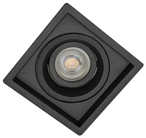 Plafon Embutir Aluminio 8,5Cm - PRETO