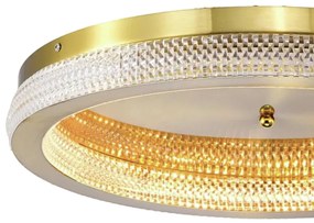 Plafon Mirage Redondo Ø50X07Cm Led 40W 3000K Bivolt Dourado Escovado -...