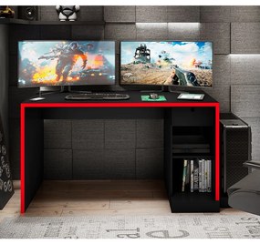 Mesa Gamer DRX-3000 Preto e Vermelho - D'Rossi