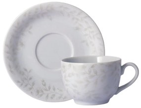 Xícara Chá Com Pires 200Ml Porcelana Schmidt - Dec. Guaporé 2395