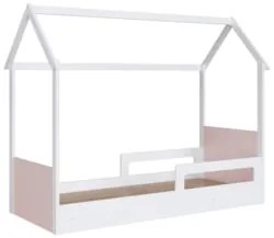 Cama Infantil Montessoriana Casinha Infix C06 Branco/Rosa - Mpozenato