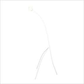 Luminária De Chão Girafa 51X53X166Cm 1Xg9 Globo Ø12Cm Por Waldir Junio... (MR-T - Marrom Texturizado)