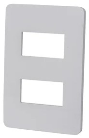 Placa 4x2 Termoplastico Branco 2 Modulos Orion