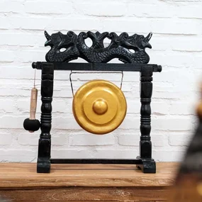 Sino de Mesa Balinês "Entalhado" | 50cm